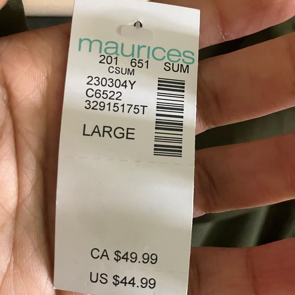 Maurices Olive Green Sleeveless Jacket - Picture 6 of 6